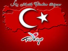 Türkiye haritası içinde ay yıldızlı kırmızı bayrak ve Türkiye yazılı tanıtım görseli