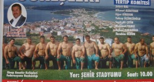 Sinop karakucak güreşleri 25 Eylül 2011 tarihli pehlivanlı afiş
