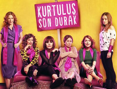 Kurtuluş Son Durak filminin beş kadınlı sinema afişi