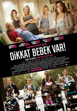 Dikkat Bebek Var filminin hamile kadınları gösteren afişi