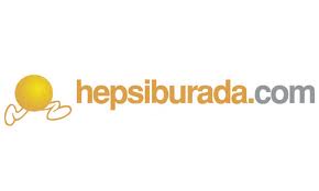 Hepsiburada.com logosunun beyaz zemin üzerindeki görüntüsü