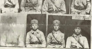 Çanakkale şehitlerini anma amaçlı tarihi asker portreleri kolajı